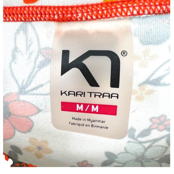 Kari Traa Floral Base Layer Long Sleeve Womens Top Cream Multicolor Size Medium - Picture 8 of 11